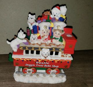 Danbury Christmas Holiday Westie Express Train BROKEN Replacement Cars 8