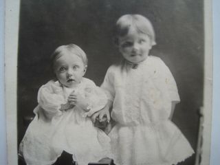 2 Children Old 1904 - 20s RPPC Postcard; Name: Paulina Klooz,  Eureka SD; Pauline ? 2