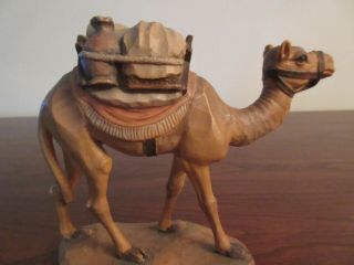 Highly Detailedanri Wooden Kuolt Nativity Camel Approximately 5 Inches With Pack