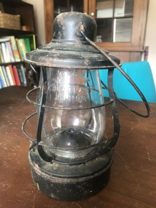 Antique Eveready Junior Kerosene Oil Lamp Lantern Cold Blast Globe