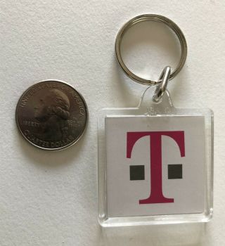 T - Mobile Telecommunication Cell Phone Service Plastic Keychain Key Ring 33588