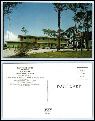 Alabama Postcard - Dauphin Island,  Gulf Breeze Motel O13
