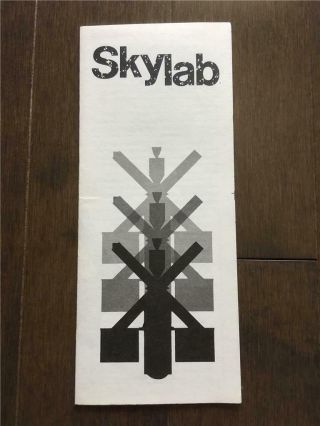 Vintage 1972 Nasa Skylab Pamphlet Quadfold Brochure Ephemera