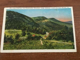 Postcard Lee Hwy Massanutten Mountains Between Luray & Market Va
