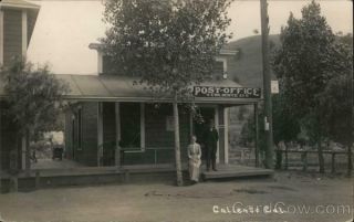 Rppc Caliente,  Ca Post Office Kern County California Real Photo Post Card Vintage