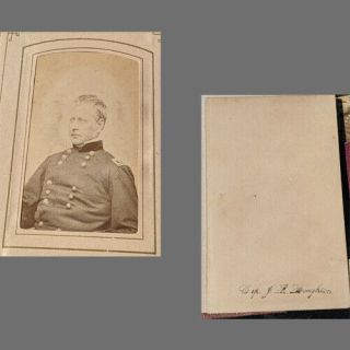 ALBUM W 12 CDV CIVIL WAR SOLDIERS OWNED BY CAPT.  J.  R.  BAUGHTON / 134TH NYN 10