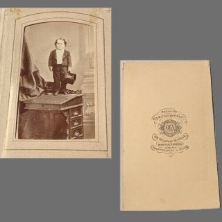 ALBUM W 12 CDV CIVIL WAR SOLDIERS OWNED BY CAPT.  J.  R.  BAUGHTON / 134TH NYN 11