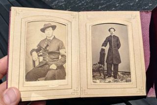 Album W 12 Cdv Civil War Soldiers Owned By Capt.  J.  R.  Baughton / 134th Nyn