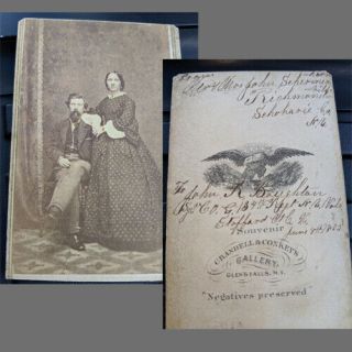 ALBUM W 12 CDV CIVIL WAR SOLDIERS OWNED BY CAPT.  J.  R.  BAUGHTON / 134TH NYN 3