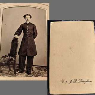 ALBUM W 12 CDV CIVIL WAR SOLDIERS OWNED BY CAPT.  J.  R.  BAUGHTON / 134TH NYN 4