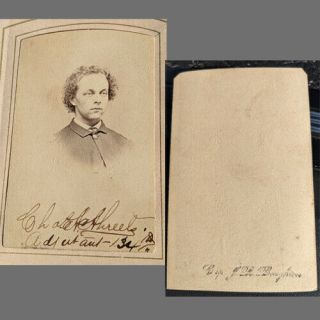 ALBUM W 12 CDV CIVIL WAR SOLDIERS OWNED BY CAPT.  J.  R.  BAUGHTON / 134TH NYN 8