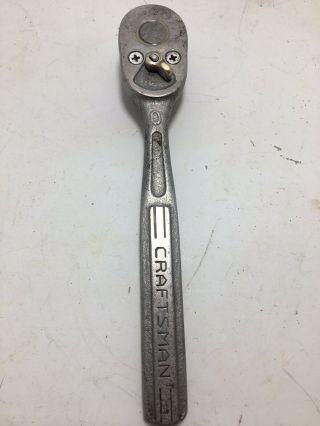Vintage Craftsman Usa 1/4 " Drive Socket Wrench - Ratchet