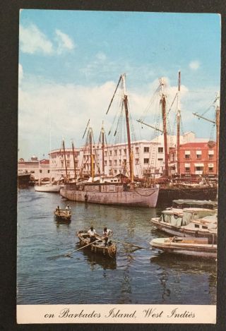 Vintage Postcard - Carriage,  Bridgetown/barbados,  West Indies,  Postmarked 1962