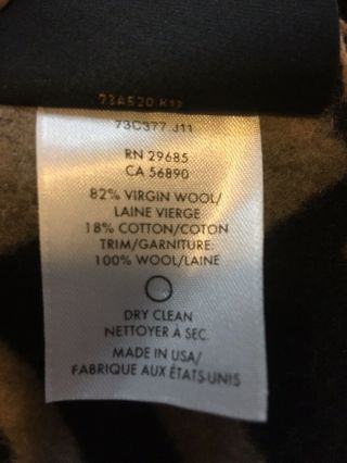 Pendleton USA Wool Blend Blanket Navy Taupe Zig Zag Stripe Chevron King 106 x 88 5