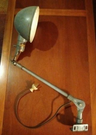 Vintage Industrial Articulated Work Lamp Light Drafting Table Machine Steampunk