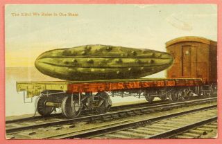 Dr Who 1912 Exaggeration Giant Cucumber Train Leavenworth Kansas Ks 51716