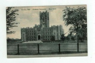 Ny York City Antique Post Card Fordham University Keating Hall