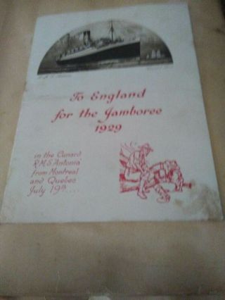 1929 Boy Scout Scrapbook trip to World Jamboree Camp Arrowe Birkenhead,  England 6
