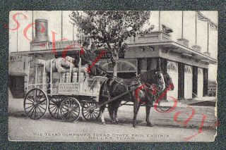 Dallas Texas State Fair Petroleum Exhibit - Circa 1910 Printed Postcard Grade 3