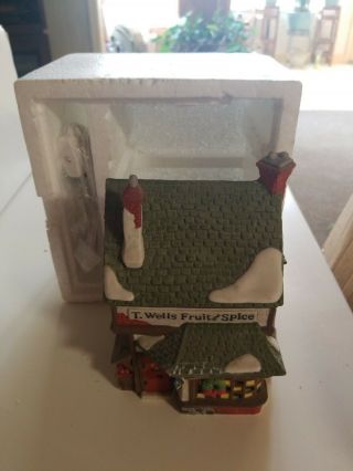 Dept 56 Dickens Village T.  Wells Fruit And Spice 5924 - 2 Retired.