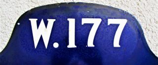 York City Blue Humpback Porcelain Street Sign FT WASHINGTON AVE & W.  177 St 5