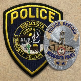 Miracosta Community College District Ca Police Patch Set