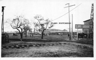 Llano Grande,  Texas " Street Scene Circa 1916 " Rppc Real Photo Postcard
