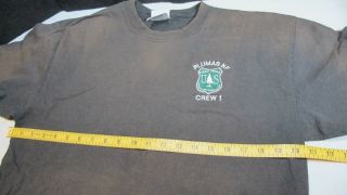 U.  S.  Forest Service Embroidered Plumas NF Crew 1 Firefighting Embroidery size L 5