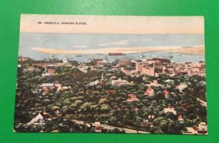Hawaii Postcards (2),  Volcano House,  Honolulu Birds Eye View,  Private Mailing
