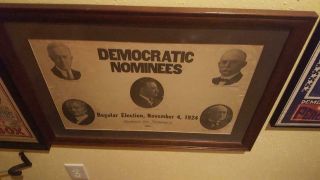Political Campaign Scarce 1924 John W Davis Charles Bryan Multicandidate Poster