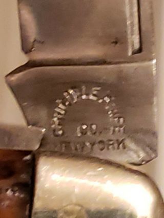 RARE Crucible Knife CO NY 1926 - 32 TearDrop Jack 3 - 5/8 Bone Handle Long pull 29 6