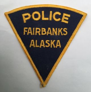 Fairbanks Police,  Alaska Old Cheesecloth Shoulder Patch