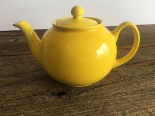Pristine England Yellow Porcelain Teapot