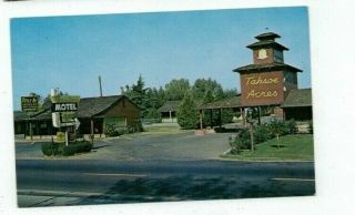 Ca Sacramento California Vintage Post Card Tahoe Acres Motel & Restaurant
