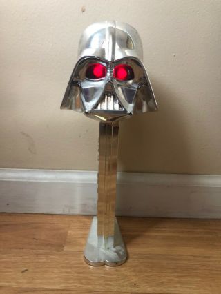 Darth Vader Silver Large Giant 12 " Pez Dispenser With Sound.