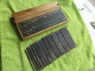 Vintage Stanley Cutters Box No.  2 For Stanley No.  45 Plane Sw Complete