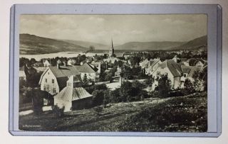 Vtg View Of Lillehammer Norway In 1938 Postcard