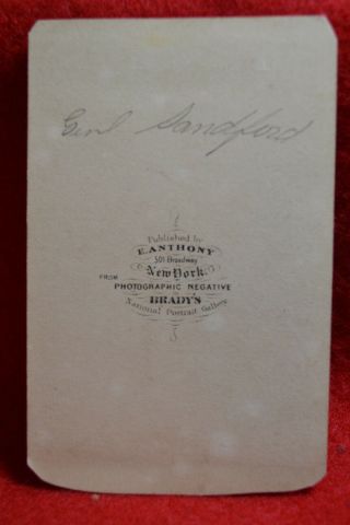 CDV Union Major General Charles C.  Sandford 1860 ' s E.  Anthony & Brady ' s negative 2