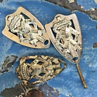 Vtg Masonic Knights Templar Fob Fraternal Freemasonry Sword Belt Hanger Parts Nr