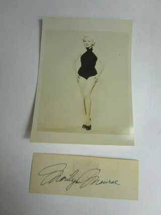 Marilyn Monroe Photograph Swimsuit,  Autograph,  3 Postcards 8 X 10 And 4 X 6