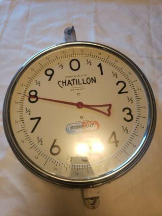 Vintage Scale Chatillon Type 0028 Tempruf Springs Hanging 30 Lb 1oz Double Sided