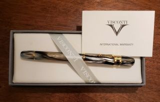 Visconti Ragtime - Blonde Celluloid Fountain Pen - (f) 14kt Nib - Piston Filler