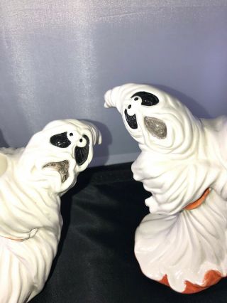 Fitz and Floyd Two Ghost Candle Holders 2