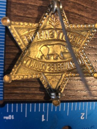Los Angeles County Sheriff Pinback S1967 Circa 1930’s 3