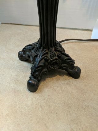 SMALL VICTORIAN STYLE BEADED FRINGE LAMP 6