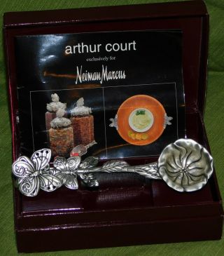 Arthur Court Butterfly Coffee Scoop 2004 For Neiman Marcus In Orig Box