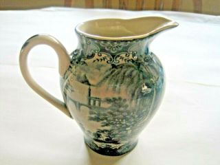 Vintage Blue And White Pitcher From Madison Bay Co.