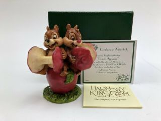 Disney Harmony Kingdom Chip & Dale Trinket Box Figurine Rare Htf Le 500