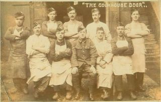Rp Ww1 Scottish / Scots / Highland ? Regiment Camp Cookhouse Real Photo C1914