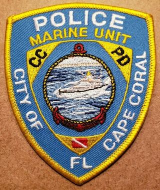 Marine Unit Cape Coral Florida Police Patch